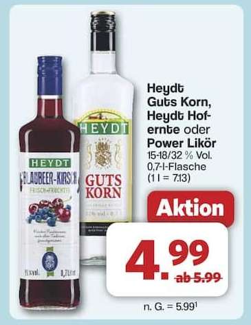 Heydt Guts Korn, Heydt Hofernte oder Power Likör