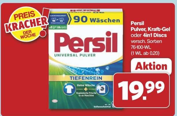 Persil Pulver, Kraft-Gel oder 4in1 Discs