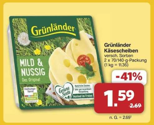 Grünländer Käsescheiben
