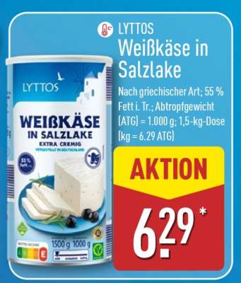 LYTTOS Weißkäse in Salzlake