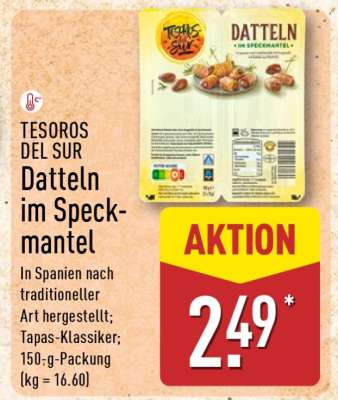 TESOROS DEL SUR Datteln im Speckmantel