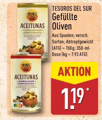 TESOROS DEL SUR Gefüllte Oliven