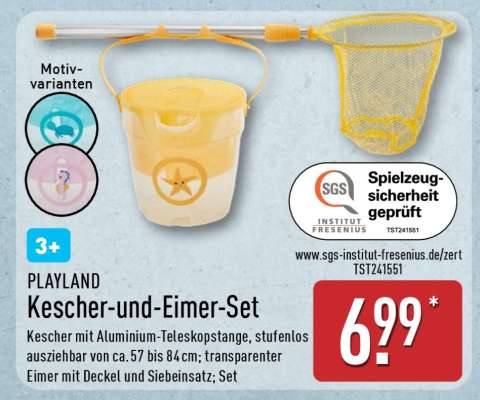 PLAYLAND Kescher-und-Eimer-Set