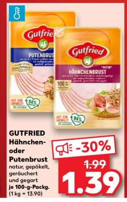 GUTFRIED Hähnchen- oder Putenbrust