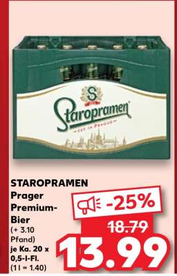 STAROPRAMEN Prager Premium- Bier