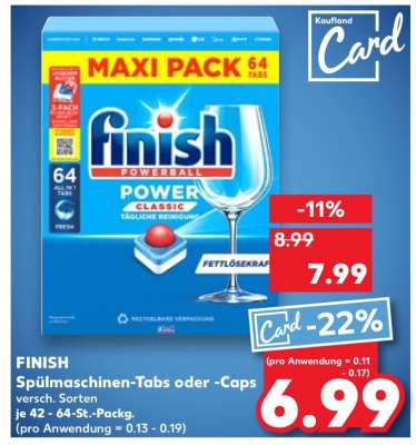 FINISH Spülmaschinen- Tabs oder -Caps