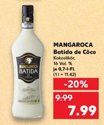 MANGAROA Batida de Côco