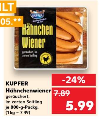 KUPFER Hähnchenwiener