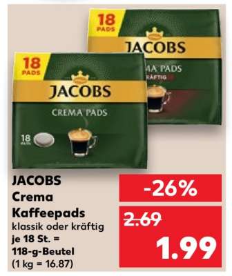 JACOBS Crema Kaffeepads