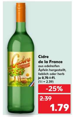 Cidre de la France