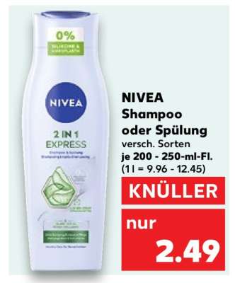 NIVEA Shampoo oder Spülung