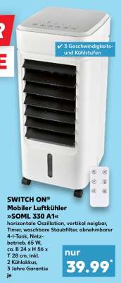 SWITCH ON® Mobiler Luftkühler »SOML 330 A1«