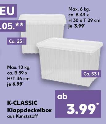 K-CLASSIC Klappdeckelbox