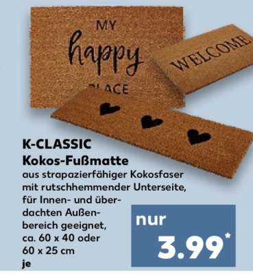 K-CLASSIC Kokos-Fußmatte