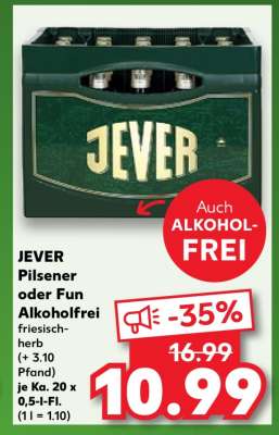 JEVER Pilsener oder Fun Alkoholfrei