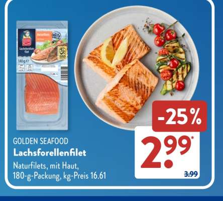 GOLDEN SEAFOOD Lachsforellenfilet