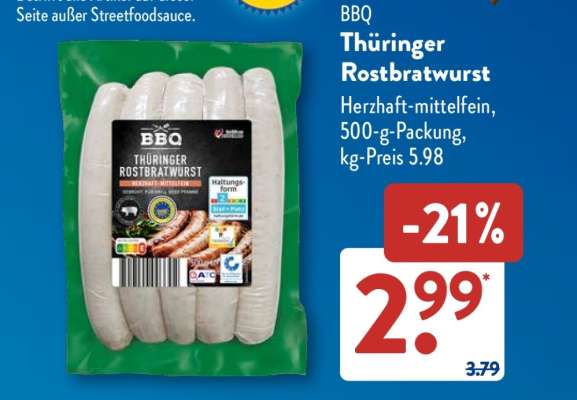 BBQ Thüringer Rostbratwurst