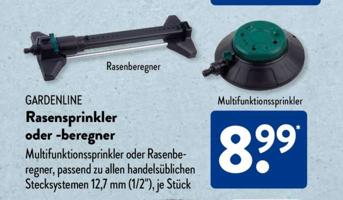 GARDENLINE Rasensprinkler oder -beregner