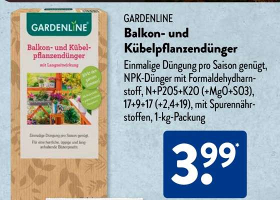 GARDENLINE Balkon- und Kübelpflanzendünger