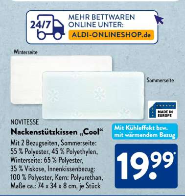NOVITESSE Nackenstützkissen Cool