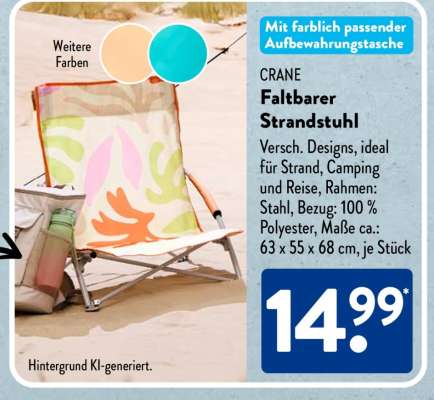 CRANE Faltbarer Strandstuhl