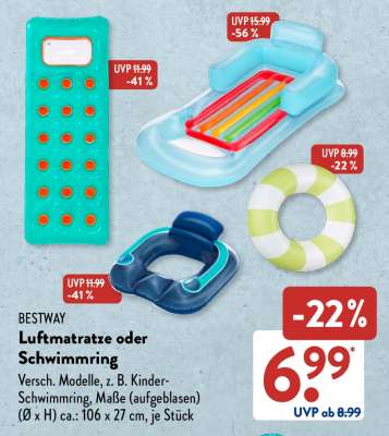 BESTWAY Luftmatratze oder Schwimmring