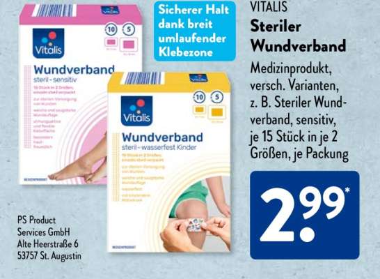 VITALIS Steriler Wundverband