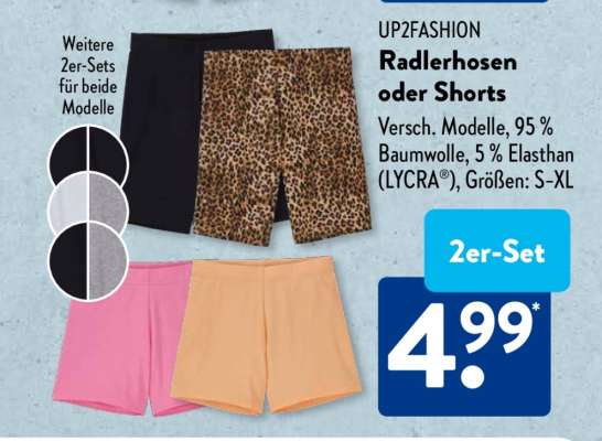 UP2FASHION Radlerhosen oder Shorts