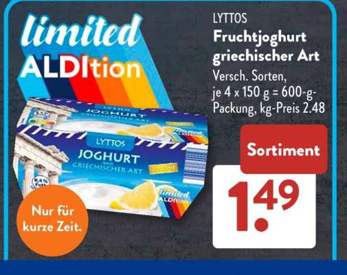 LYTTOS Fruchtjoghurt griechischer Art