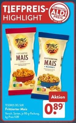 TESOROS DEL SUR Frittierter Mais