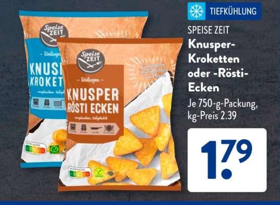 SPEISE ZEIT Knusper-Kroketten oder Rösti-Ecken