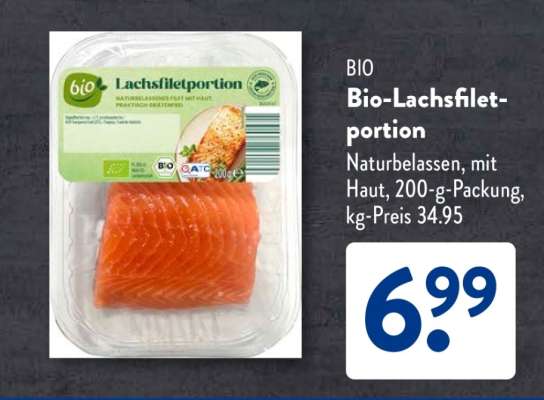 Bio-Lachsfiletportion