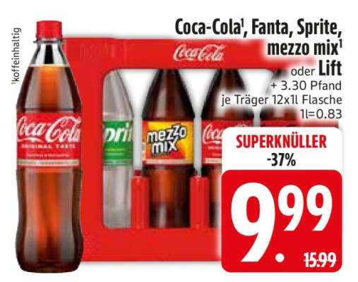 Coca-Cola, Fanta, Sprite, mezzo mix, Lift