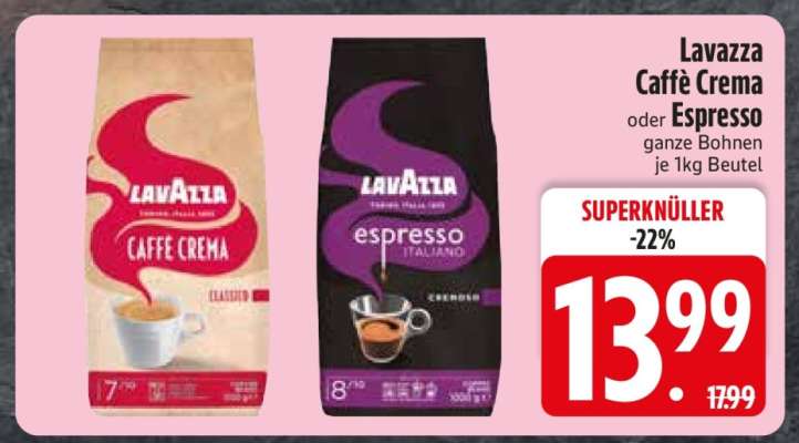 Lavazza Caffe Crema oder Espresso