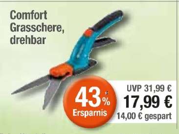 Comfort Grasschere, drehbar