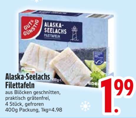 Alaska-Seelachs Filettafeln