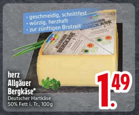 herz Allgäuer Bergkäse