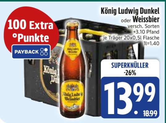 König Ludwig Dunkel oder Weissbier