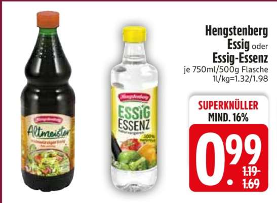 Hengstenberg Essig oder Essig-Essenz