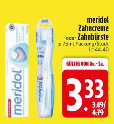 meridol Zahncreme oder Zahnbürste