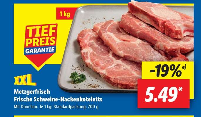Metzgerfrisch Frische Schweine-nackenkoteletts