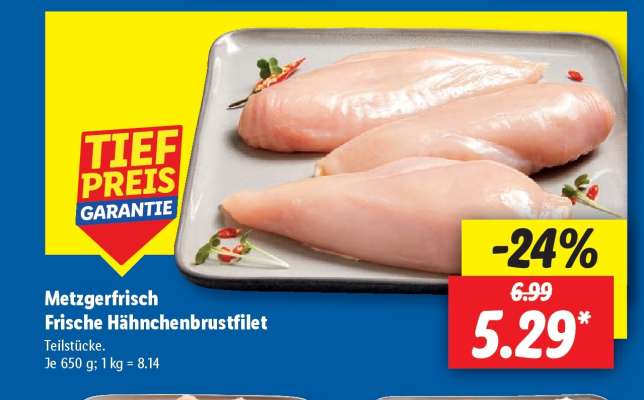 Metzgerfrisch Frische Hähnchenbrustfilet