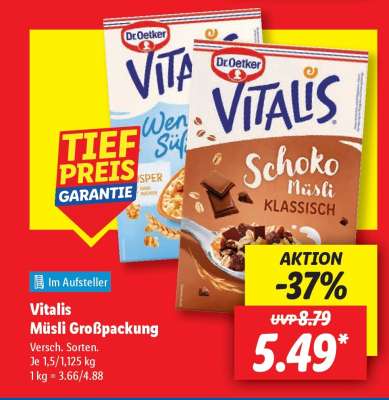 Vitalis Müsli Großpackung