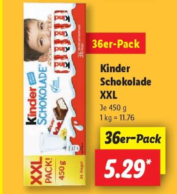 Kinder Schokolade XXL