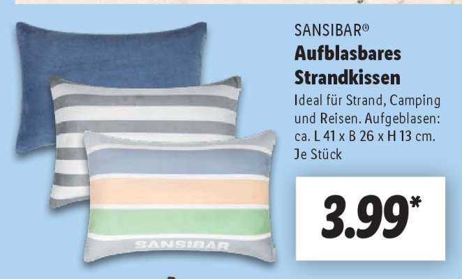 SANSIBAR® Aufblasbares Strandkissen