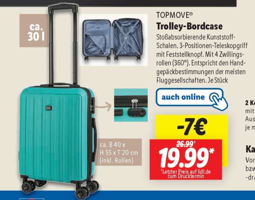 TOPMOVE® Trolley-Bordcase