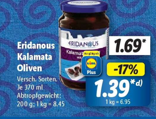 Eridanous Kalamata Oliven