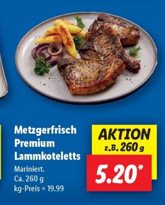 Metzgerfrisch Premium Lammkoteletts