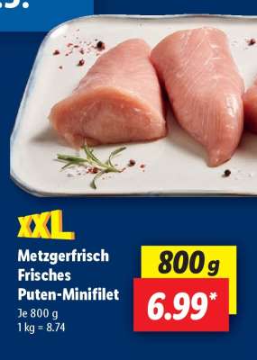 Metzgerfrisch Frisches Puten-Minifilet