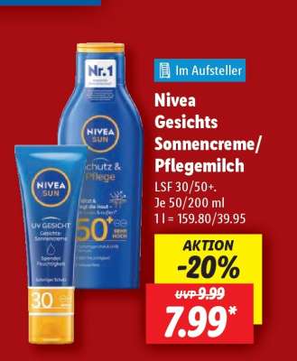Nivea Gesichts Sonnencreme/Pflegemilch
